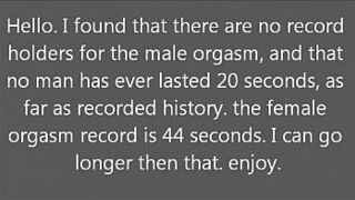 new orgasm record - porn video
