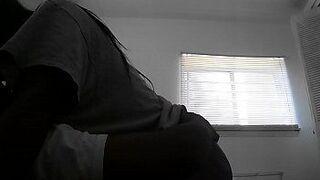 Black chick with big ass rides big black cock - porn video