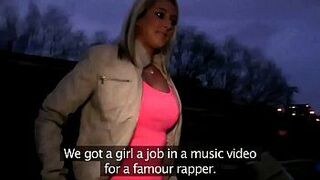 Blowjob in public for some extra cash - porn video