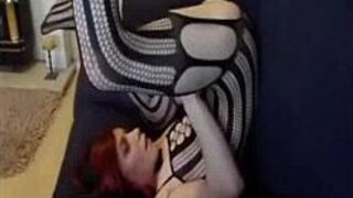 Tranny Trap Jerks Off Her Lady Cock And Cums On Her Face - porn video