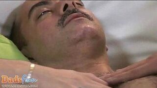 Horny gay oldie makes a police raid on boy asses - porn video