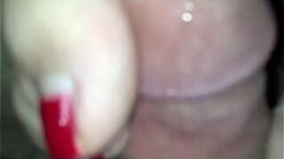 Wife giving me foot job - porn video