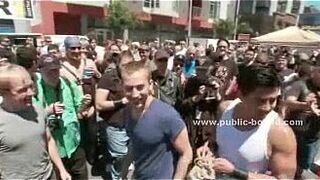 Submissive and gay man is blindfolded - porn video