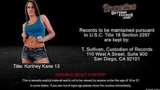 Sexy brunette babe Kortney Kane fucking - porn video