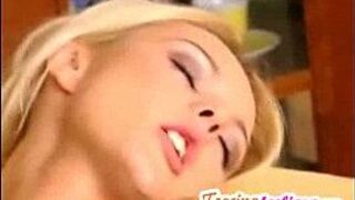 Two pretty lesbian babes making out - porn video